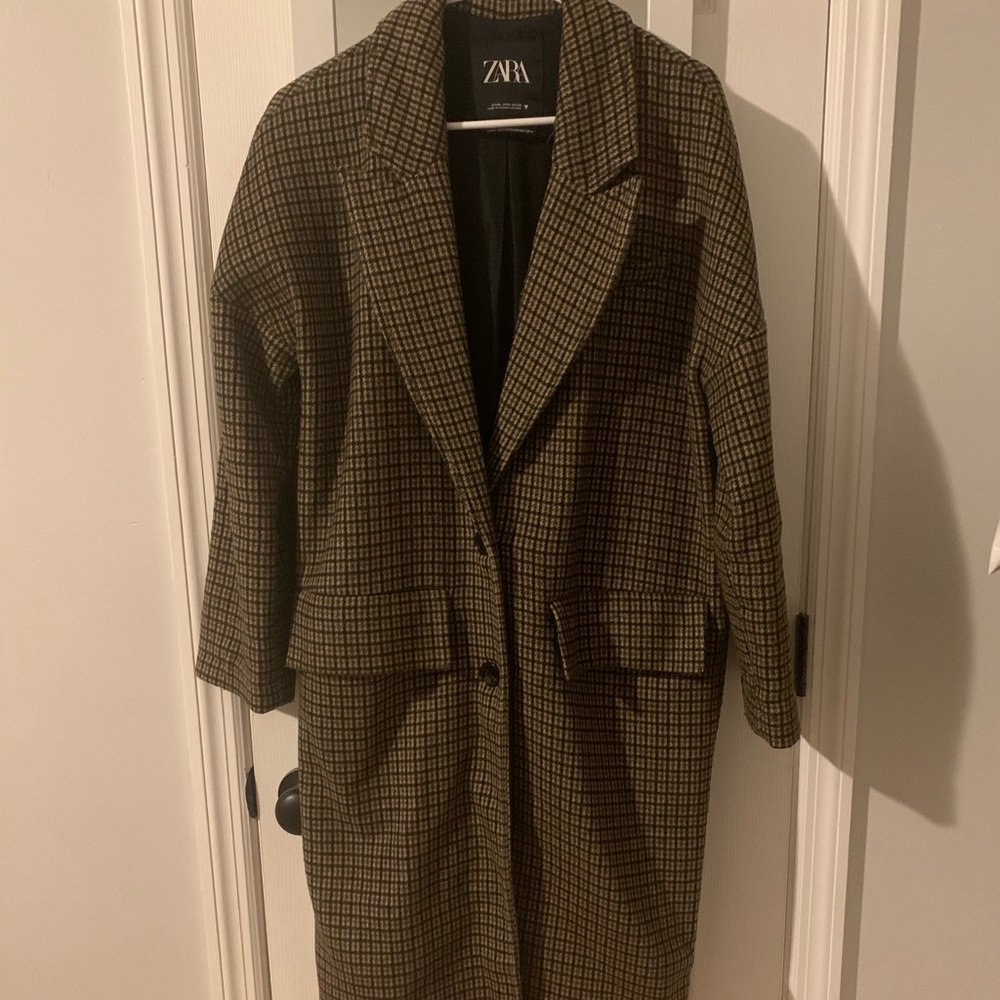 Zara oversized Peacoat with Pockets